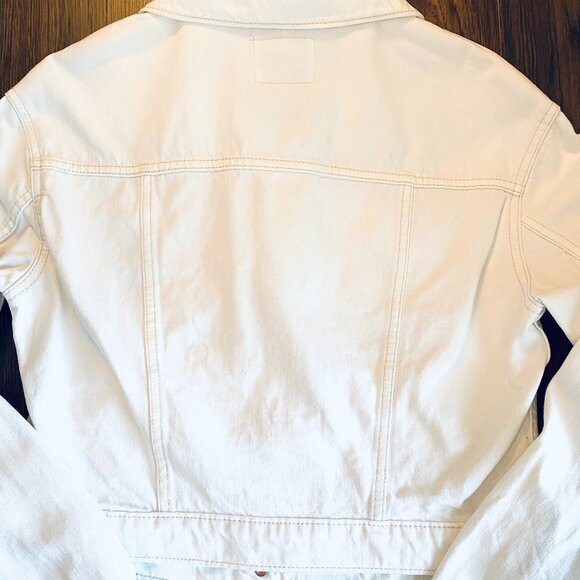 Old Navy Trucker Jacket Small white cotton - Picture 7 of 7